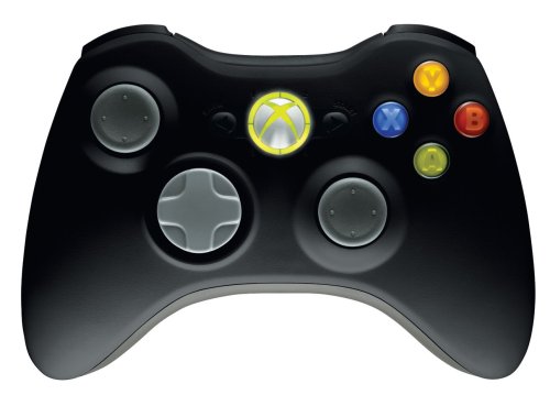 Microsoft Xbox 360 Wireless Controller - Black - with Battery Cover