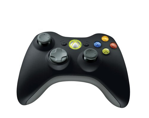 Microsoft Xbox 360 Wireless Controller - Black - with Battery Cover