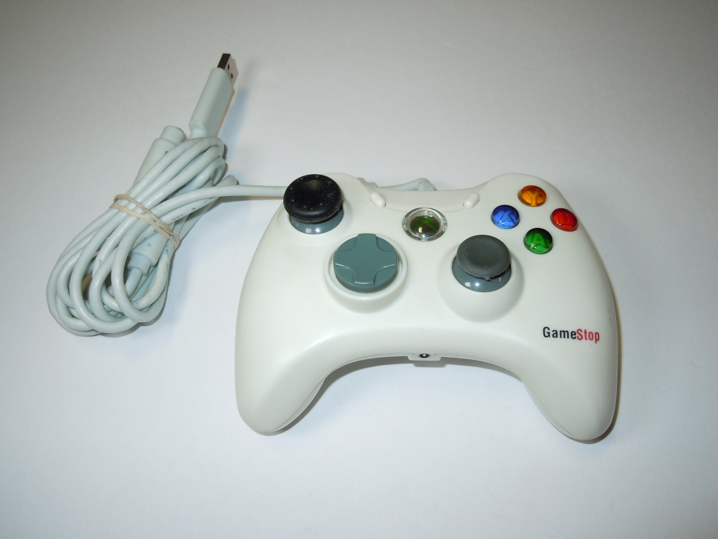 GameStop Wired Controller White Gamepad For Microsoft Xbox 360