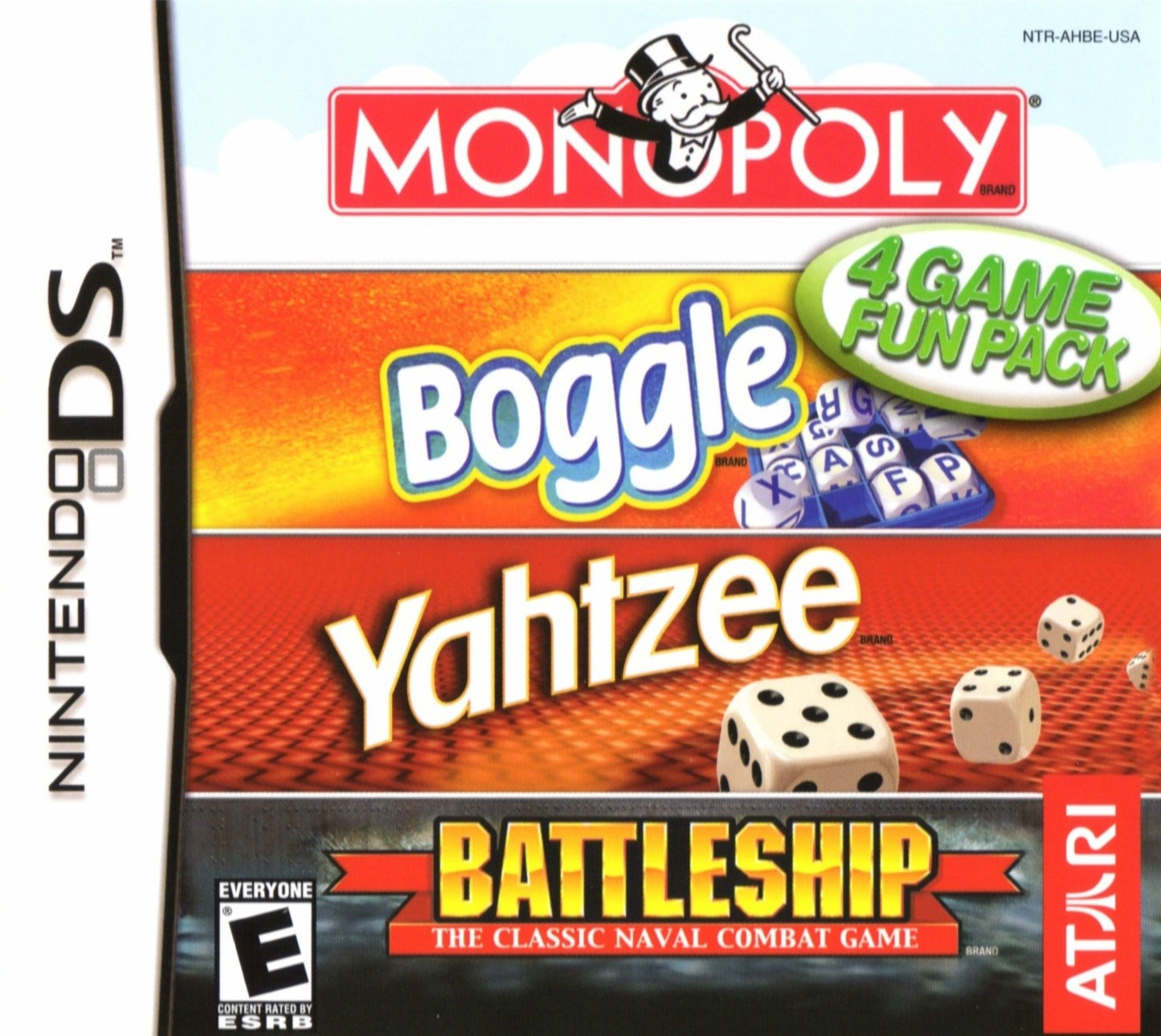 Monopoly/Boggle/Yahtzee/Battleship - Nintendo DS