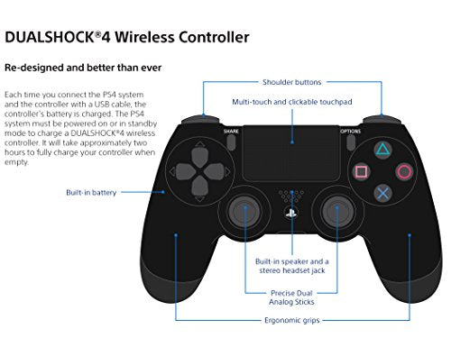 DualShock 4 Wireless Controller for PlayStation 4 Jet Black CUH-ZCT1