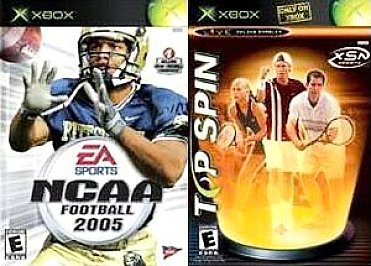 NCAA Football 2005 / Top Spin Combo Pack - Microsoft Xbox XBX