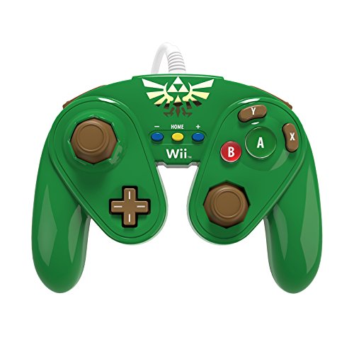 PDP Wired Fight Pad for Wii U - Link - Green - GameCube Style